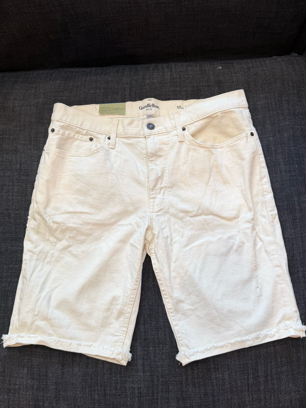 Goodfellow & Co Cream Denim Shorts